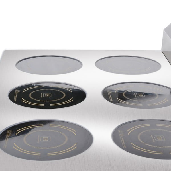 Bếp từ công nghiệp lớn 6 mặt phẳng có hẹn giờ 3KW HZD-6X3KW-LD6F-2