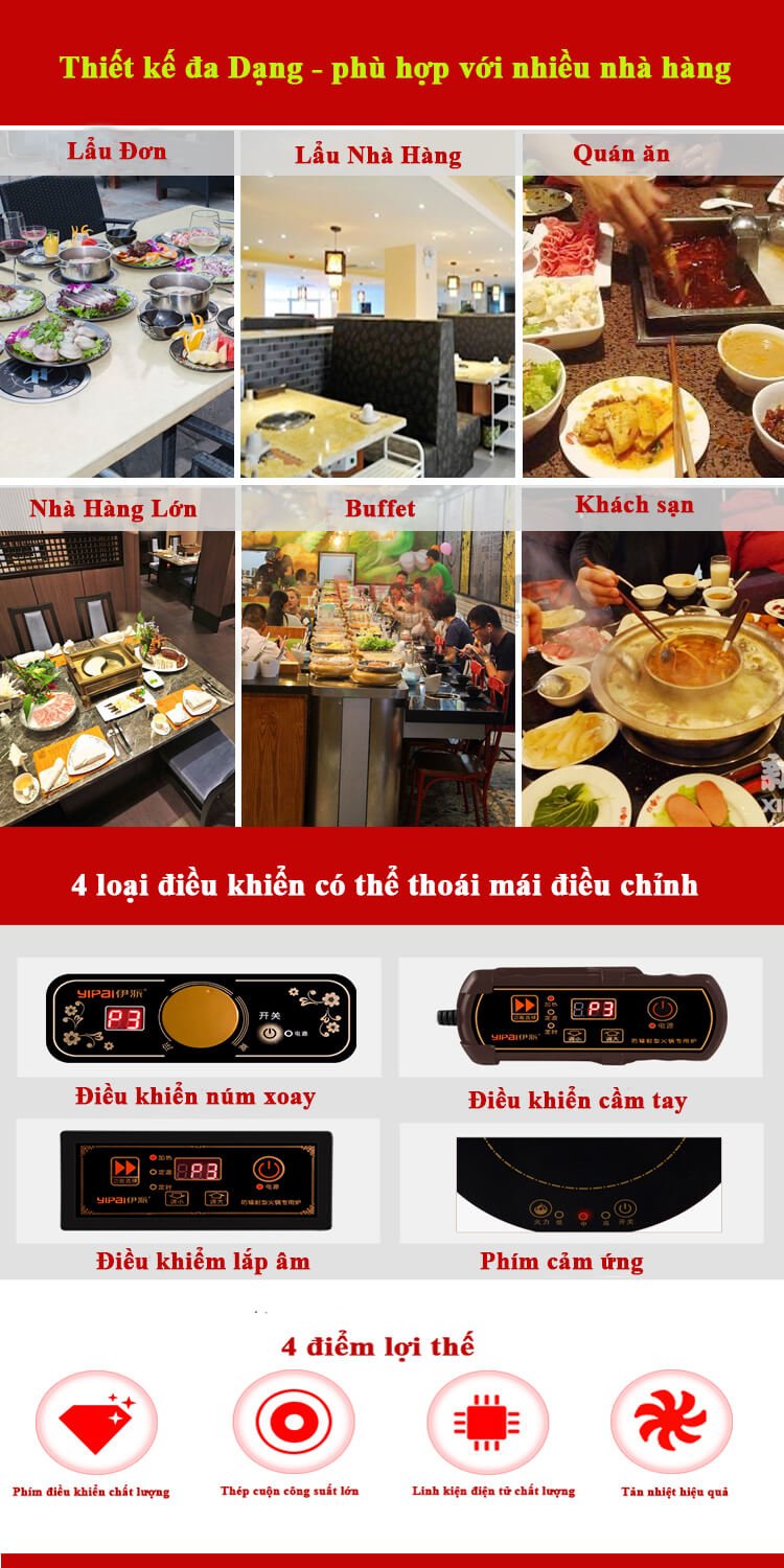 Bếp từ nhà hàng lẩu YP-X288-2
