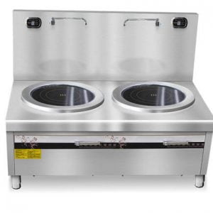 Bếp từ công nghiệp đôi phẳng có vòi rửa HZD-10KW-2PDKCL