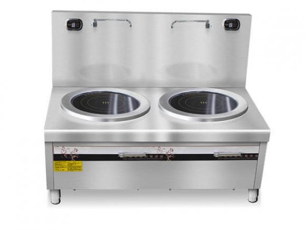 Bếp từ công nghiệp đôi phẳng có vòi rửa HZD-10KW-2PDKCL