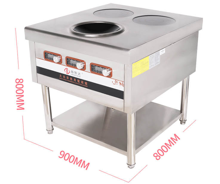 Bếp Từ Công Nghiệp Lớn 2 Mặt Phẳng 1 Mặt Lõm 3.5Kw Hzd-3.5Kw-Rxs 1 Bếp từ công nghiệp lớn 2 mặt phẳng 1 mặt lõm 3.5KW HZD-3.5KW-RXS-1