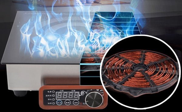 Bếp từ công nghiệp lắp âm 5KW HZD-5KW-XKPX nấu nướng siêu tốc