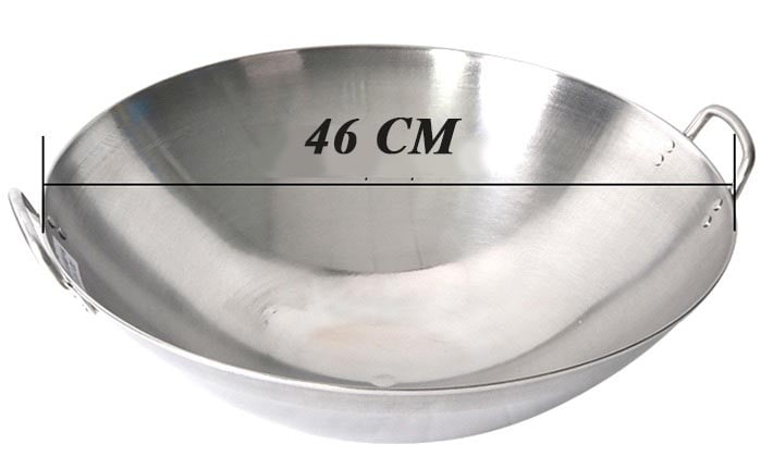 Chảo Inox Dùng Cho Bếp Từ Công Nghiệp Đường Kính 46Cm 1