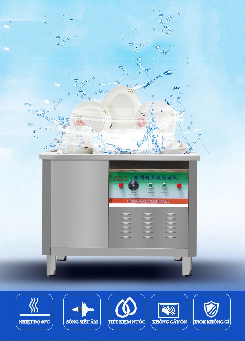 Máy rửa bát siêu âm công nghiệp 100x80x80cm-1
