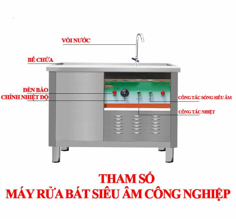 Máy rửa bát siêu âm công nghiệp 180x80x80cm-3