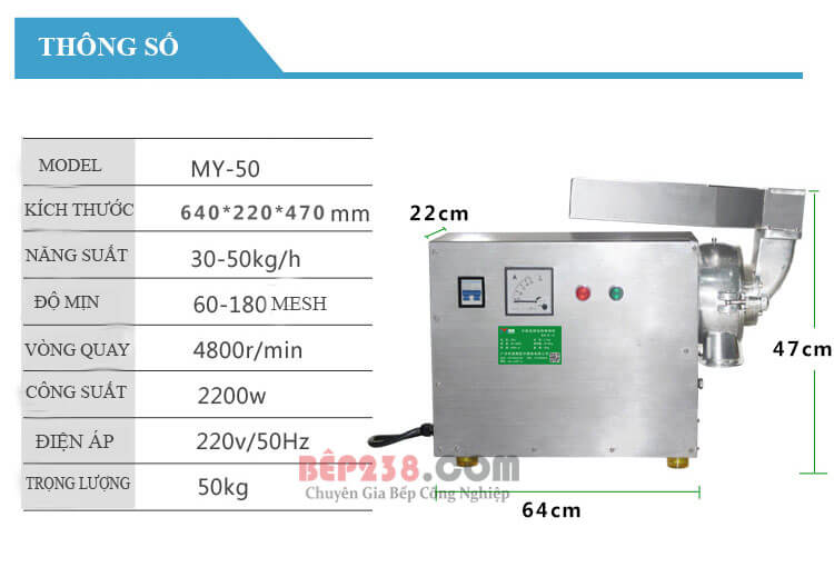 Máy xay thuốc đông y, thuốc bắc MY-50 (10-20Kg/h) -1