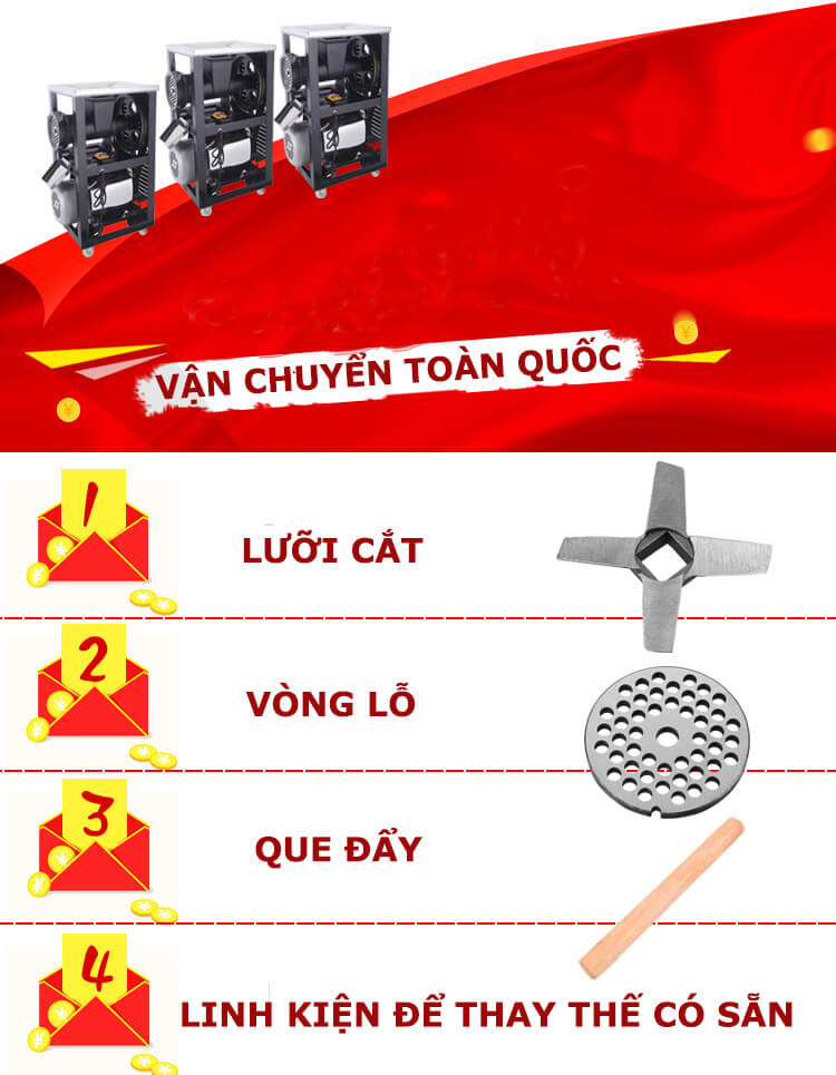Máy xay thịt, cua, cá, ốc, thịt gà, tỏi, ớt, rau của quả XT-52-8