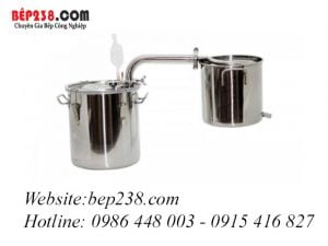 Nồi nấu rượu nồi chưng cất tinh dầu inox dùng gas, than, củi, bếp từ 70 lít NR-70