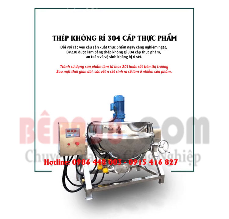 Nồi Nấu Cao Dược Liệu Bằng Điện Dẫn Nhiệt Dầu Bp238 11 Noi nau cao tu dong dao BP238 004