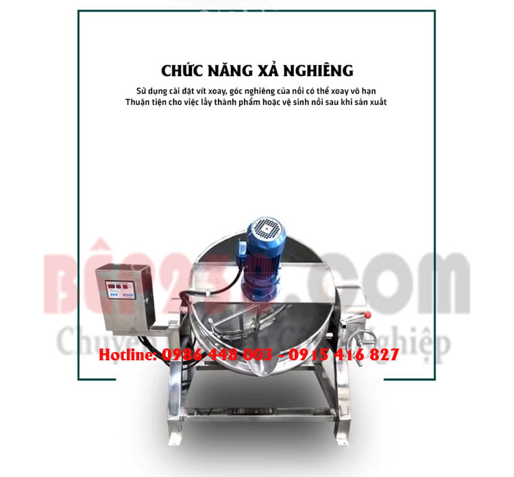 Nồi Nấu Cao Dược Liệu Bằng Điện Dẫn Nhiệt Dầu Bp238 12 Noi nau cao tu dong dao BP238 007