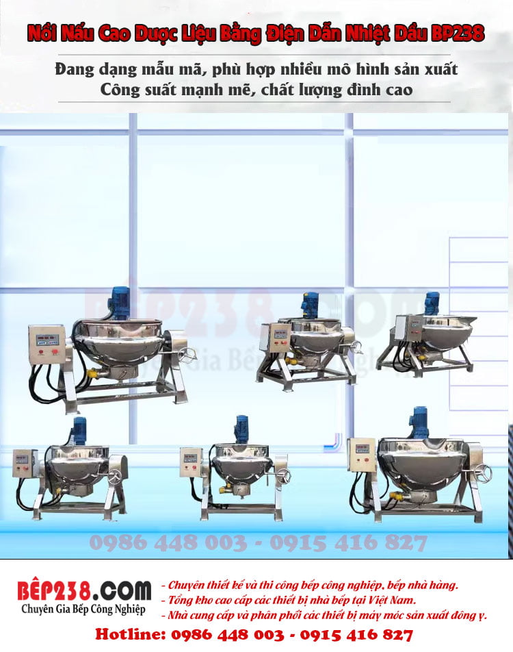 Nồi Nấu Cao Dược Liệu Bằng Điện Dẫn Nhiệt Dầu Bp238 5 noi nau cao duoc lieu bang dien dan nhiet dau bp238