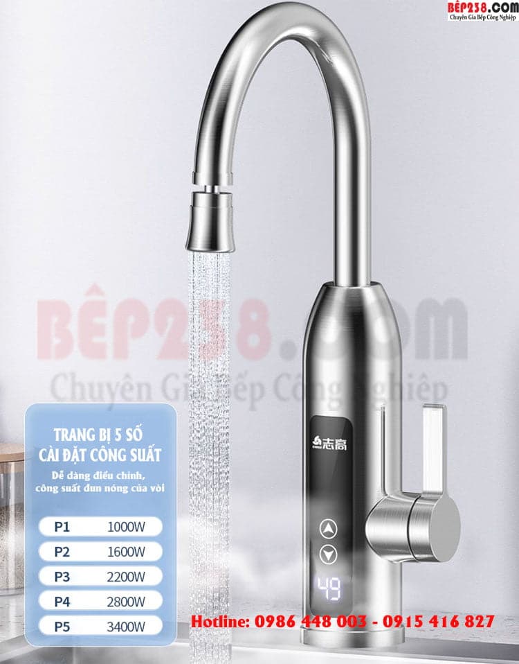 Voi lam nong truc tiep inox 304 3400W ZG D9 001