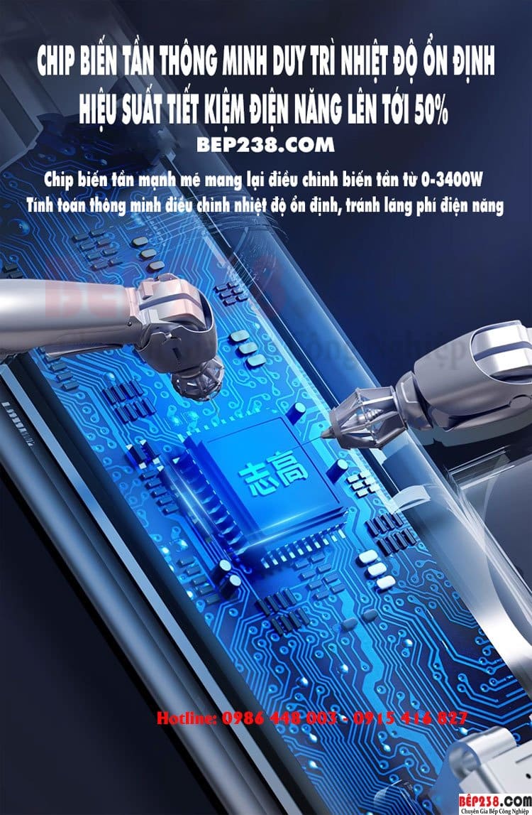 Voi lam nong truc tiep inox 304 3400W ZG D9 005