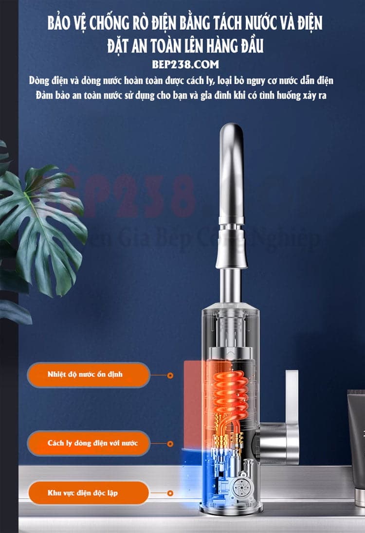 Voi lam nong truc tiep inox 304 3400W ZG D9 011