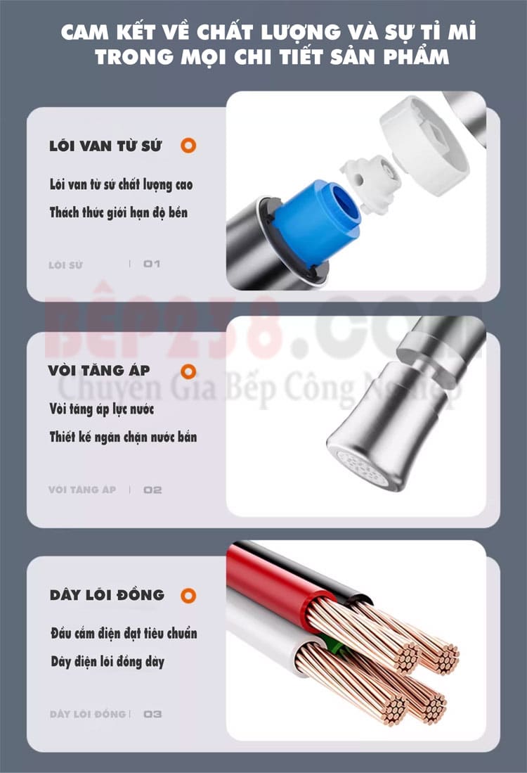 Voi lam nong truc tiep inox 304 3400W ZG D9 014