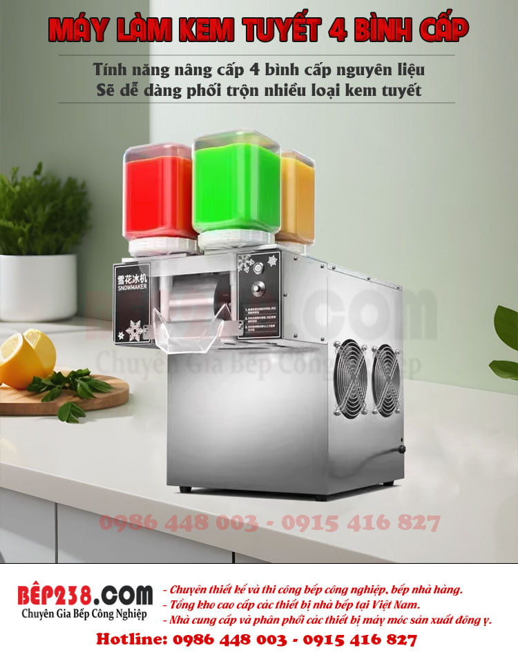 May lam kem da bao BingSu KDB 4 binh cap lieu