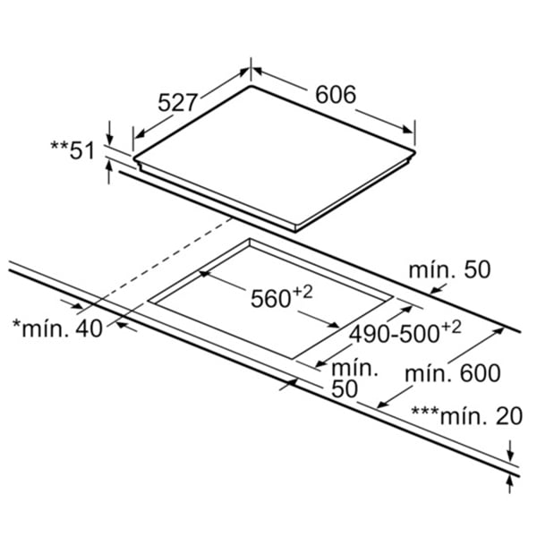 kich thuoc Bep Tu Bosch PID675DC1E1