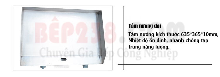 Bep ran phang dung dien VNK FY 600 tam nuong dai