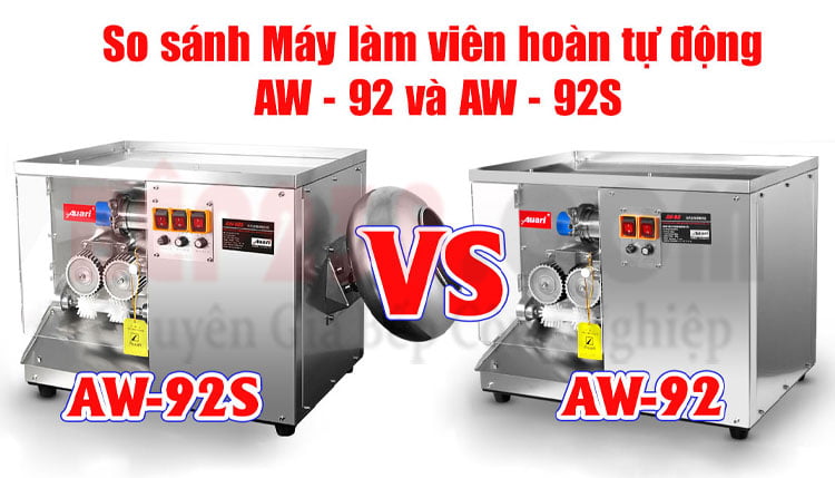 So sánh Máy làm viên hoàn tự động AW-92 và AW-92S,Máy làm viên hoàn,Máy làm viên hoàn tự động,Máy làm viên hoàn bán tự động,Máy Làm Viên Nghệ Mật Ong,Máy làm viên mật ong, So sánh Máy làm viên hoàn tự động AW-92 và AW-92S: Lựa chọn nào tối ưu cho bạn?