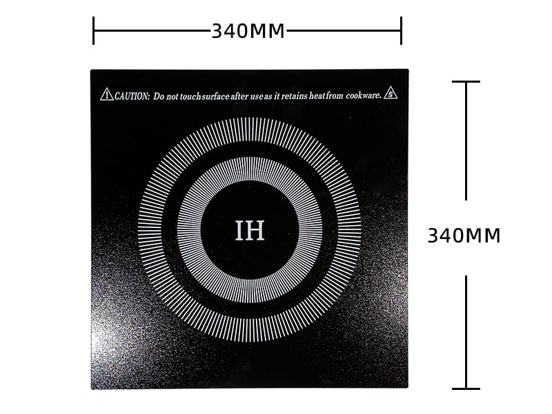 Mặt Kính Bếp Từ Công Nghiệp Loại Vuông 34X34 Của Haizida 1 Mat kinh bep tu cong nghiep loai vuong 34x34 cua HAIZIDA 01