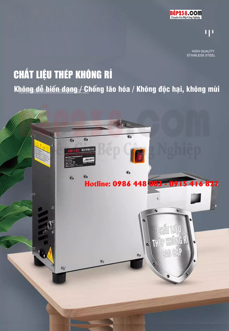 May lam vien hoan ban tu dong AW 15 chat lieu thep khong ri cao cap