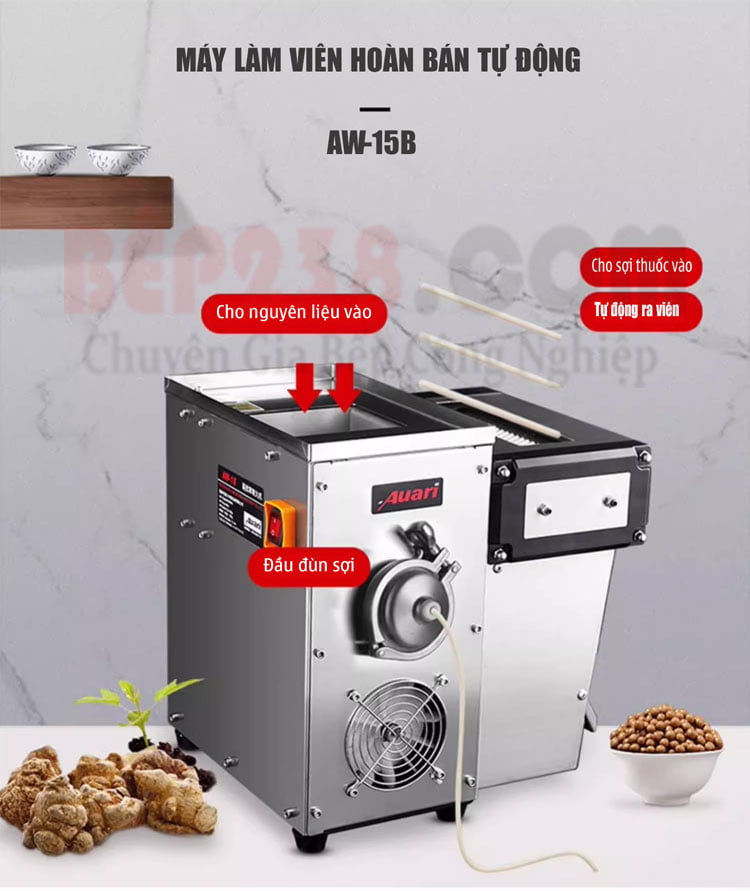 May lam vien hoan ban tu dong AW 15B thao tac don gian chi 1 buoc ra vien