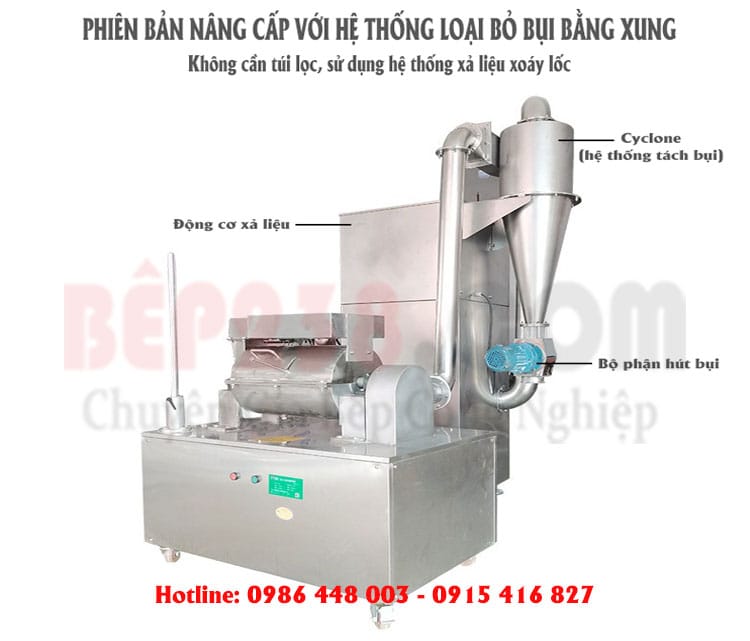 Máy nghiền dược liệu siêu mịn MY-80S tích hợp thêm hệ thống lọc bụi xung